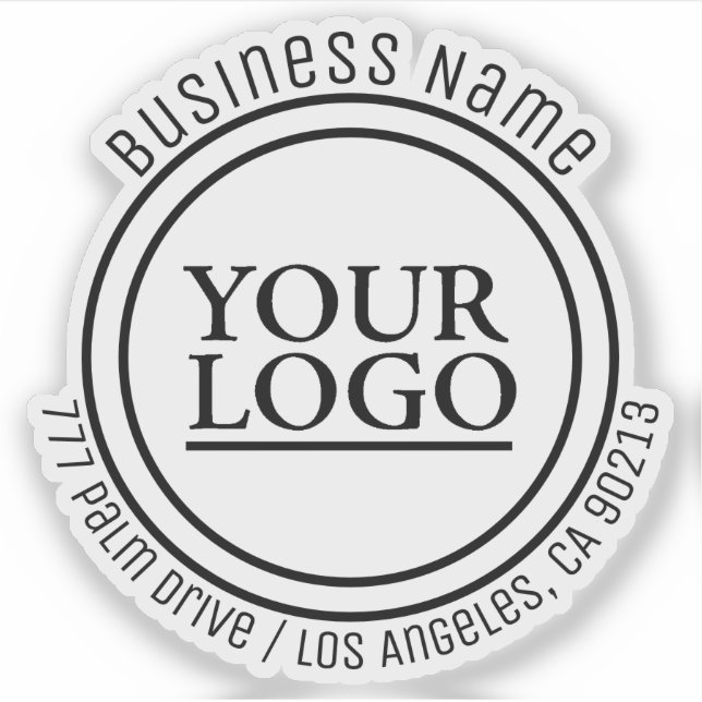 Sticker Votre logo, nom commercial, adresse ou texte (Devant)
