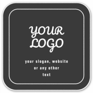 Sticker Votre Logo & Slogan ou autre texte   Noir et blanc