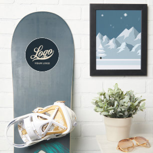 Sticker Votre logo sur Blue Circle Snowboard Business Viny