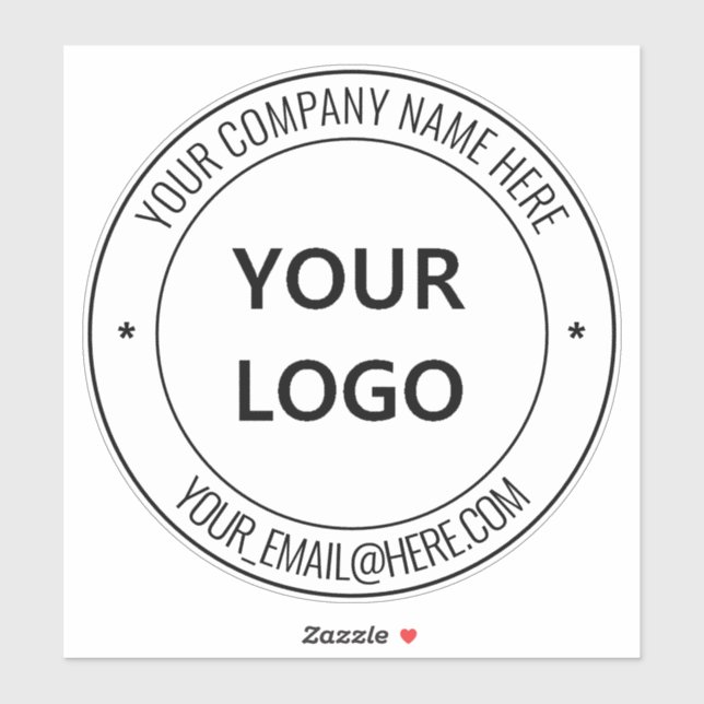 Sticker Votre Modèle d'autocollant Promotion Texte Logo d' (Feuille)
