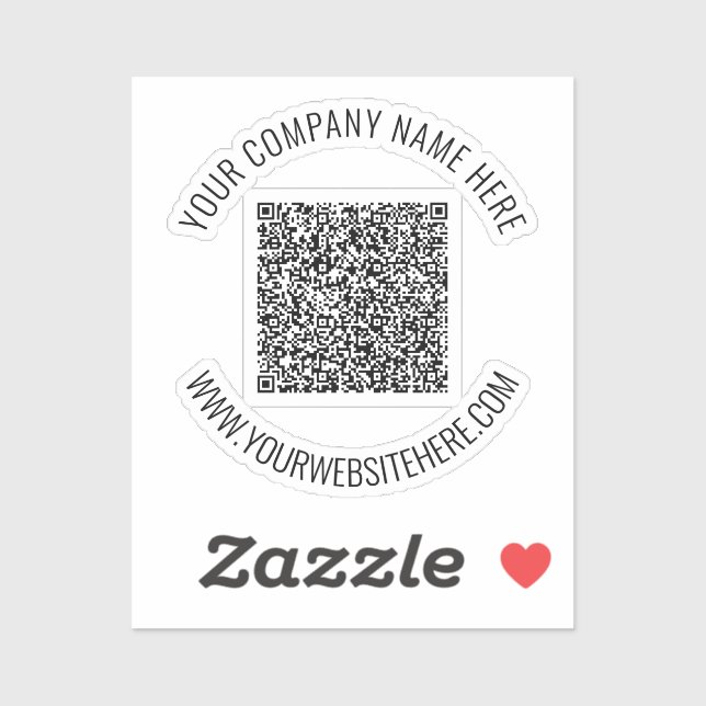 Sticker Votre Modèle de code QR et d'autocollant de texte  (Feuille)
