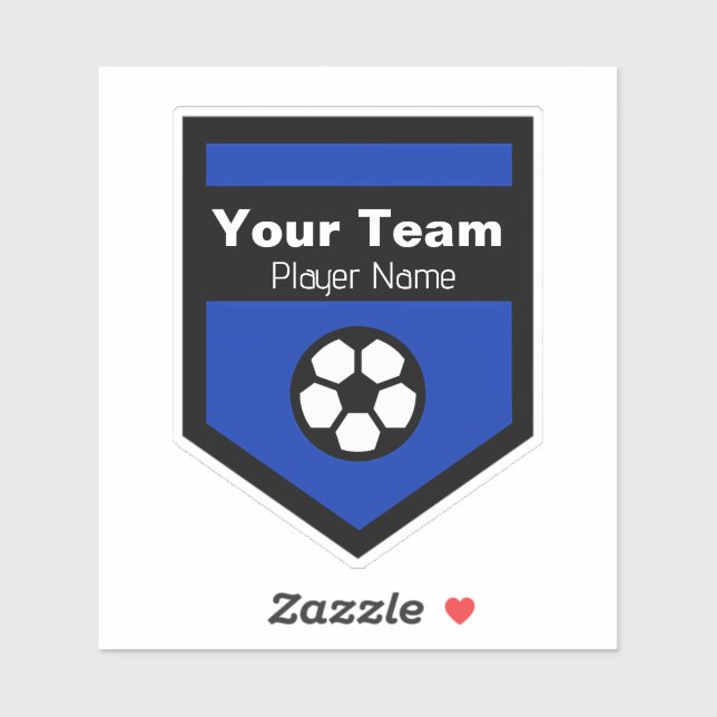 Sticker Votre nom d'équipe Soccer (Feuille)