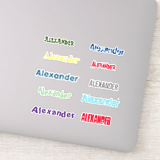 Sticker VOTRE NOM feuille personnalisable de 10 décalcoman
