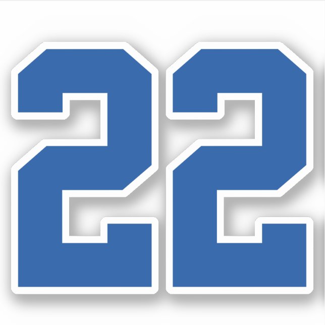 Sticker Votre numéro Jersey personnalisé (Devant)