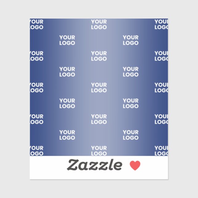 Sticker Votre simple logo répétitif | Bleu transparent (Feuille)