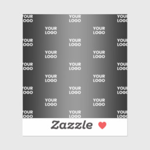 Sticker Votre simple logo répétitif   transparent et noir