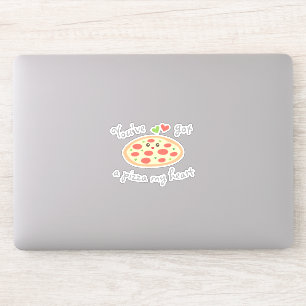 Sticker Vous avez une pizza mon calembour mignon de