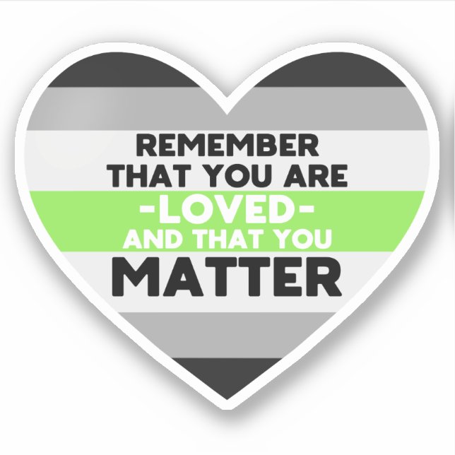 Sticker Vous êtes aimé Vous avez de l'importance (Coeur du (Devant)