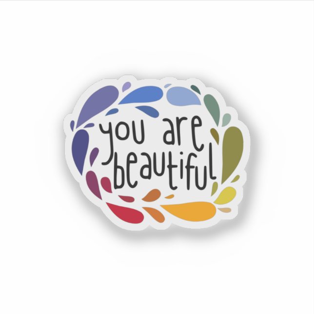 STICKER VOUS ÊTES BELLE (Devant)