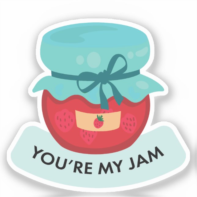 Sticker Vous êtes ma confiture Valentine's Day Custom Cut (Recto)