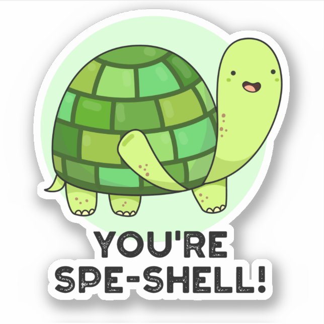 Sticker Vous êtes un jeu de tortue drôle en coquille (Devant)