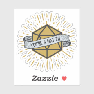 Sticker Vous êtes un Nat 20 d20 Donjons et Dragons