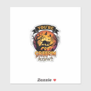Sticker Vous Me Faites Frissonner Halloween Chat Noir Plei