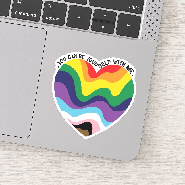 Sticker Vous Pouvez Être Vous-Même Avec Moi, LGBT Transgen (Détail)