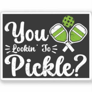 Sticker Vous recherchez Pickle Pickleball Player Drôle