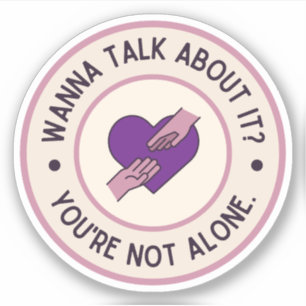 Sticker Vous Voulez En Parler ? Santé mentale pourpre