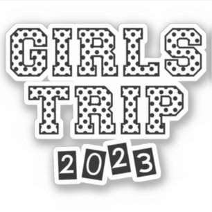 Sticker Voyage de filles 2023 Week-end de vacances pour fi