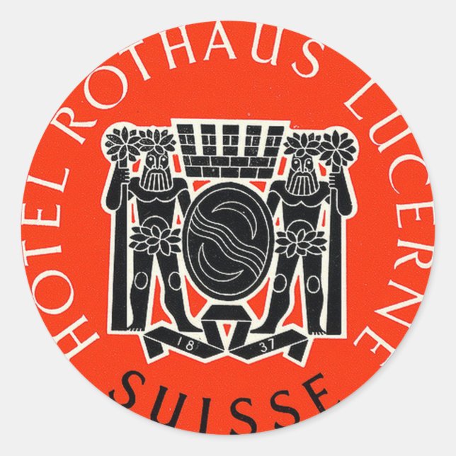 Sticker voyage Hotel Rothaus Lucerne Suisse (Devant)