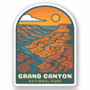 Sticker Voyage Rétro Vintage Grand Canyon National Park