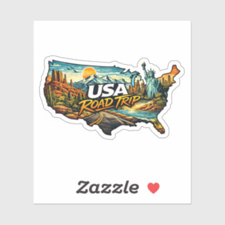 Sticker Voyage routier aux États-Unis