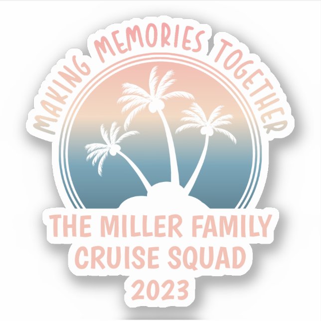 Sticker Voyage sur mesure en famille Summer Beach (Devant)