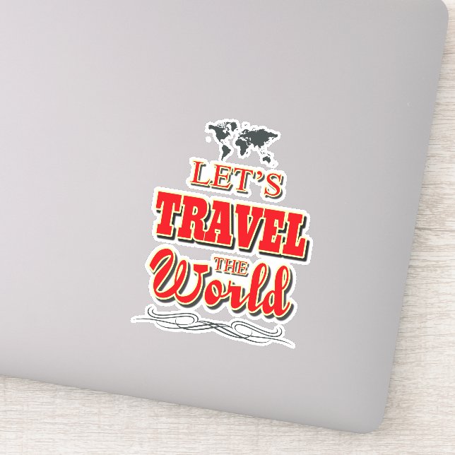 Sticker Voyageons dans le monde (Détail)
