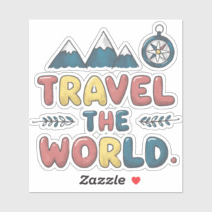 Sticker Voyager dans le monde