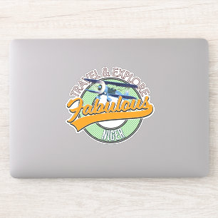 Sticker voyager explorer logo fabuleux Niger