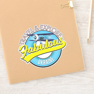 Sticker voyager explorer l'Ukraine fabuleuse logo