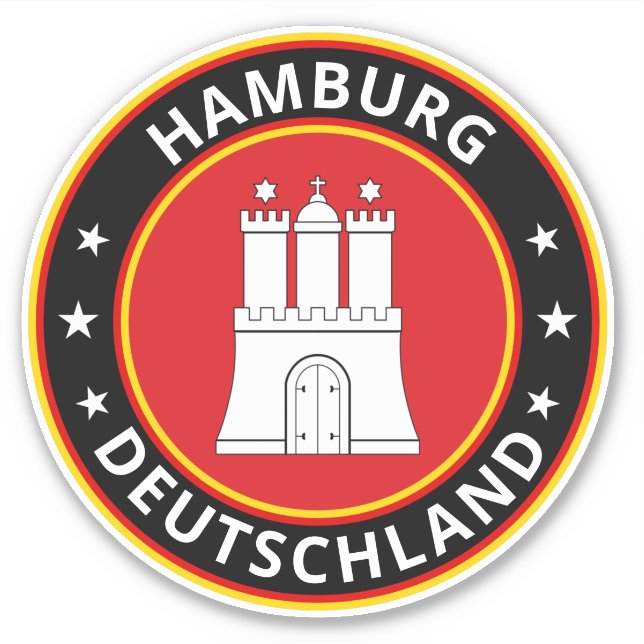 Sticker Voyageur mondial - Hambourg, Deutschland (Modifier (Devant)