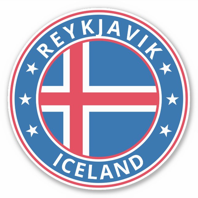 Sticker Voyageur mondial - Islande, Reykjavik (Modifier) (Devant)