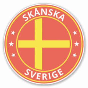 Sticker Voyageur mondial - Skånska, Sverige   Suède (Modif