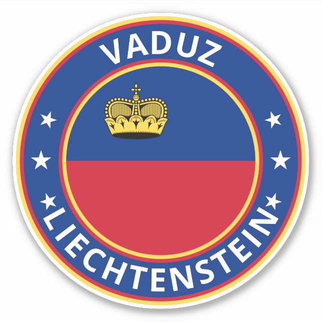 Sticker Voyageur mondial - Vaduz, Liechtenstein (Devant)