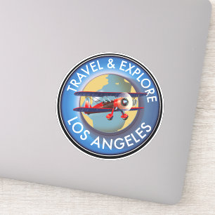 Sticker Voyagez explorer le logo de Los Angeles