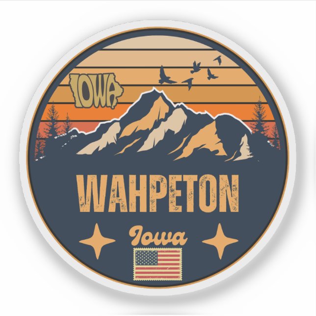 Sticker Wahpeton, Iowa (Devant)