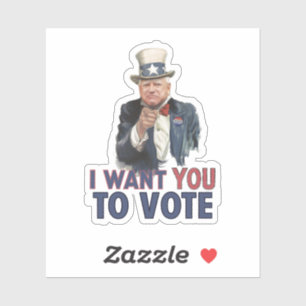 Sticker Walz - Je veux que vous votiez