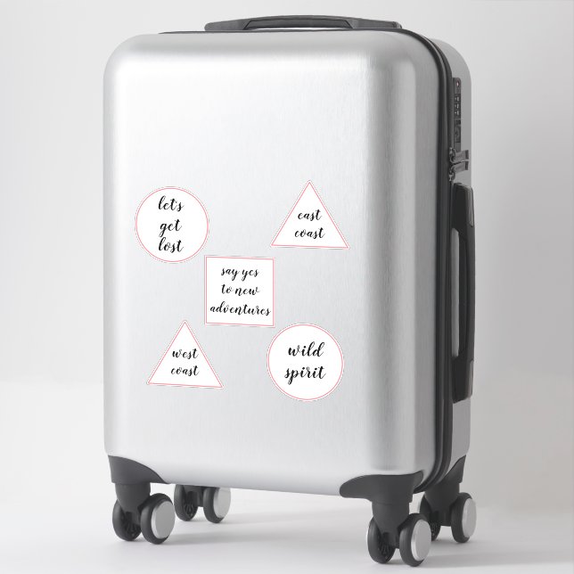 Sticker Wanderlust travel cite les bagages bouteille d'eau (Sur valise)
