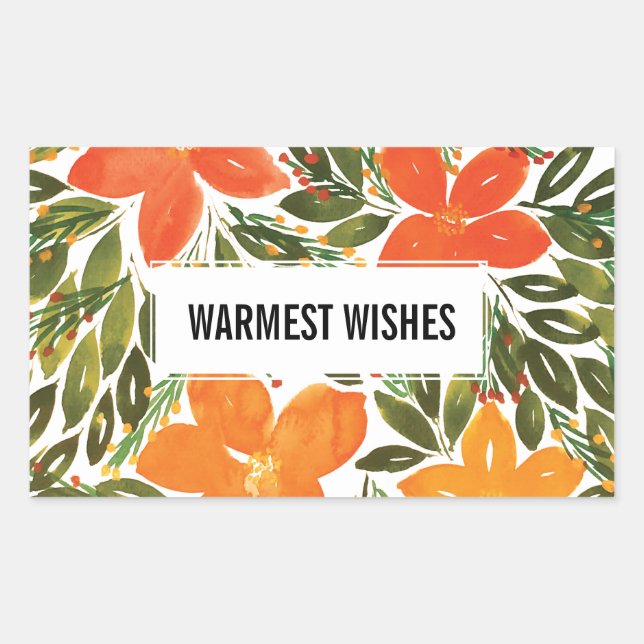sticker WARMEST WISHES (Devant)