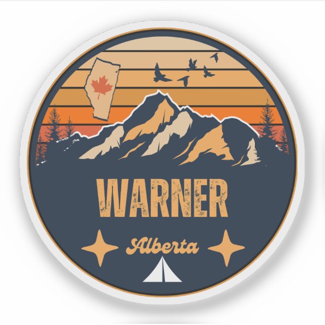 Sticker Warner, Alberta (Devant)