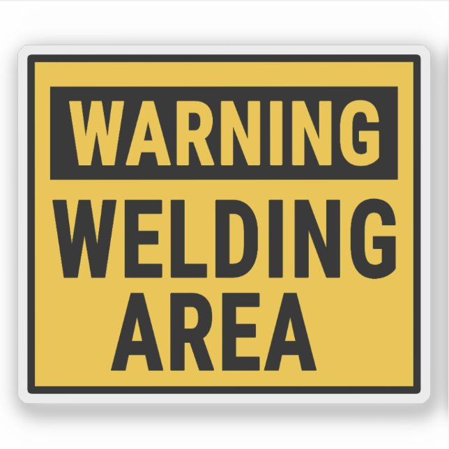 Sticker Warning Welding Area  (Devant)