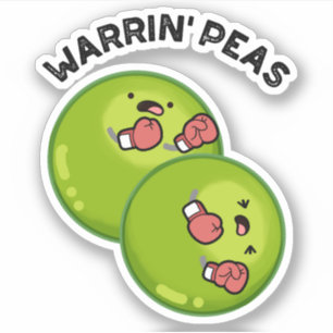 Sticker Warrin Peas Funny Pea Puns