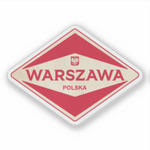 Sticker Warszawa Pologne Vintage
