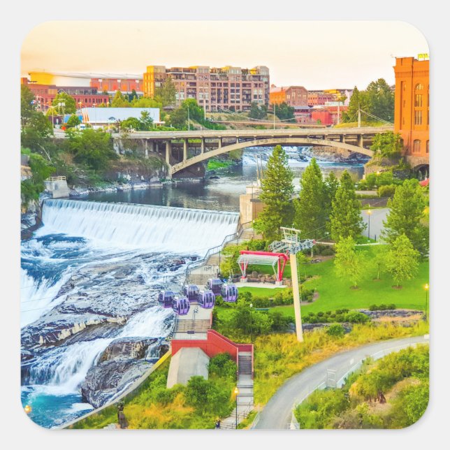 Sticker Washington de Spokane Falls (Devant)
