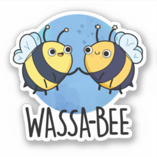 Sticker Wassabee Funny Wasabi Bee Pun