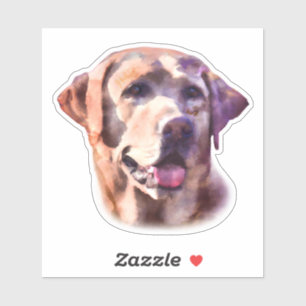 Sticker Watercolor Labrador Retriever
