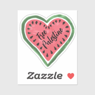 Sticker Watermelon Heart "Free Palestine"