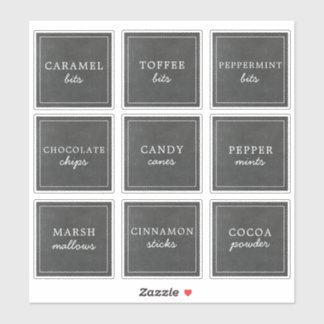 Sticker Waterproof Holiday Hot Chocolate Bar Jar Labels