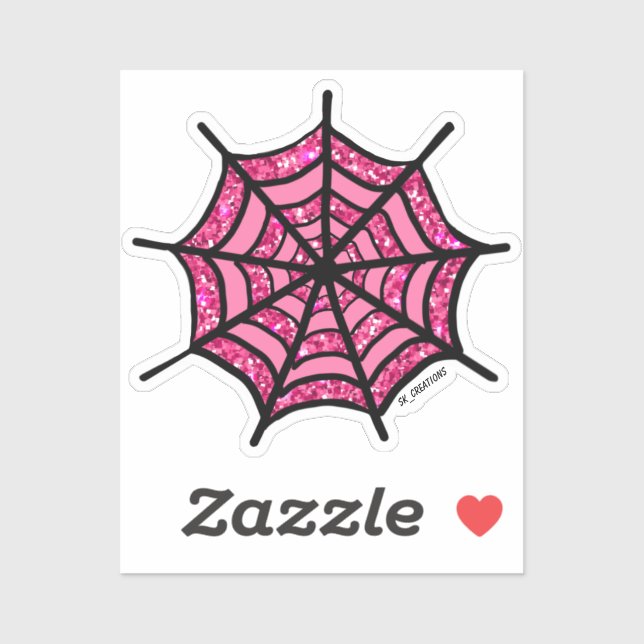 Sticker Web Pink Spider (Feuille)