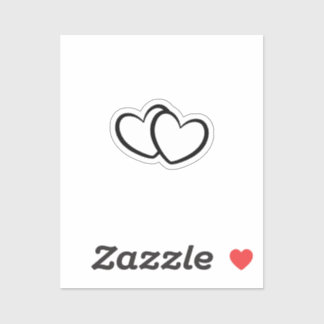 Sticker Wedding Bride Groom Double Heart Temporary Tattoo