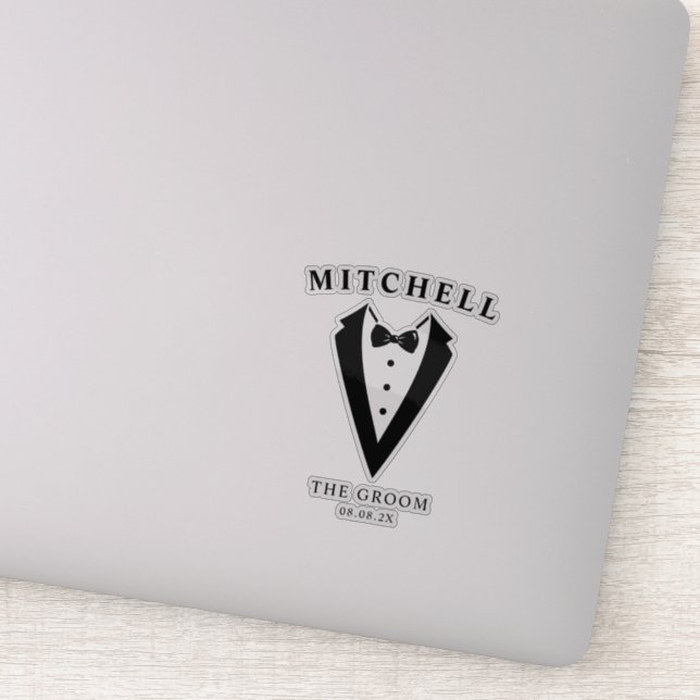 Sticker Wedding Tuxedo Personalized The Groom (Détail)